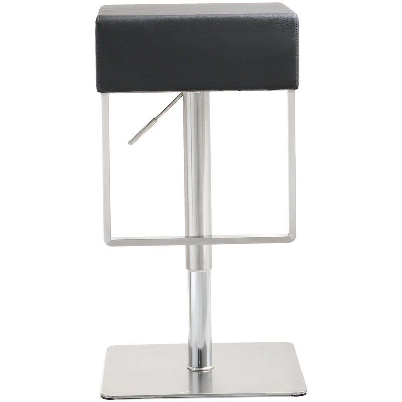 TOV Furniture Seville 25" Adjustable Contemporary Fabric Barstool in Black, 3 of 11