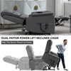 TiramisuBest Up to 350 LBS Chenille Power Lift Recliner Chair, Heavy Duty Motion Mechanism with 8-Point Vibration Massage and Lumbar Heating - 3 of 4