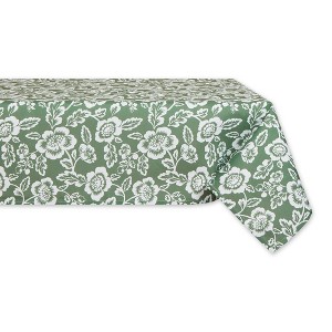 Design Imports  Artichoke Green Floral Print Outdoor Tablecloth 60X84 - 1 of 4