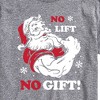 Men's - Instant Message - Santa No Lift No Gift Christmas Short Sleeve Graphic T-Shirt - 2 of 4