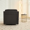 Vynxaria Upgraded Swivel Sofa Chair with USB Port, Magazine Bags and Spring Seat, Decorative Nails, Large Stable Base - 3 of 4