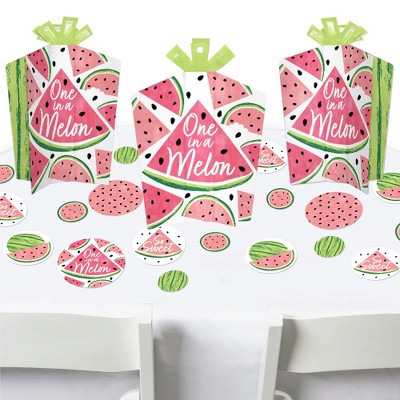Big Dot of Happiness Sweet Watermelon - Fruit Party Decor and Confetti - Terrific Table Centerpiece Kit - Set of 30