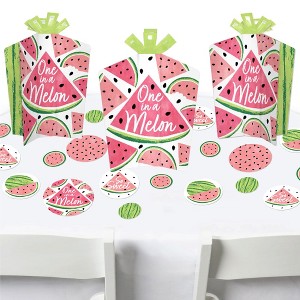 Big Dot of Happiness Sweet Watermelon - Fruit Party Decor and Confetti - Terrific Table Centerpiece Kit - Set of 30 - 1 of 4