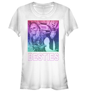 Juniors Womens Star Wars Han Solo and Chewbacca Besties T-Shirt - 1 of 3