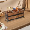 YIYIBYUS Utensil Cutlery Holder, Wooden Utensil Organizer, Rustic Kitchen Utensil Organizer - 2 of 4