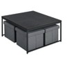 Caitlin 35inBlack Wood Grain 5 Piece Coffee Table Set - 2 of 4