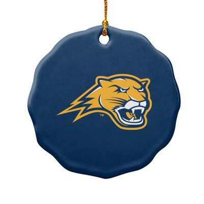 Averett University Primary Logo Porcelain Scalloped Holiday Christmas Tree Ornament