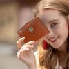 FATMOON Small Women’s Genuine Leather Wallet - RFID Blocking with 7 Card Slots & Zipper Coin Pocket ID Window,for Daily,Travel & Shopping - 2 of 4