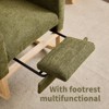 PAGED Modern Rocking Chair, Wooden Accent Chair with Retractable Footrest and Side Pocket, Reading Chair for Bedroom, Living Room - 4 of 4