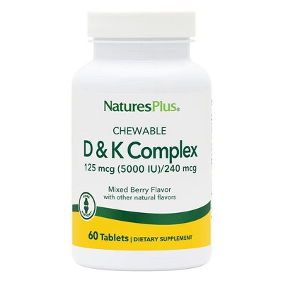 Vitamin D & K Complex by Nature's Plus  -  60 Chewable