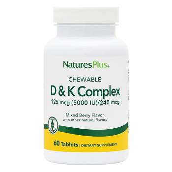 Nature's Plus Vitamin D & K Complex  -  60 Chewable