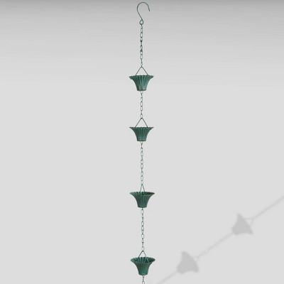 100" Iron Verdigris Rain Chain Green - Esschert Design