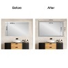 Amanti Art Mirror Makeover Bathroom Mirror Frame Border Kit  - Fully Assembled Peel and Stick Frame - Mirror NOT Included - Brushed Metallic Trim - 4 of 4