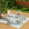 WestinTrends Ashore Modern HDPE Outdoor Patio Folding Adirondack Chair (12-Piece Set) - 2 of 4