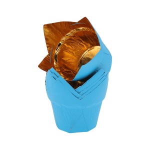 Unique Bargains Cupcake Liners Flame Cup Disposable Oil-proof Paper Gold Tone 2.05"x2.76" 50 Pcs - 1 of 4