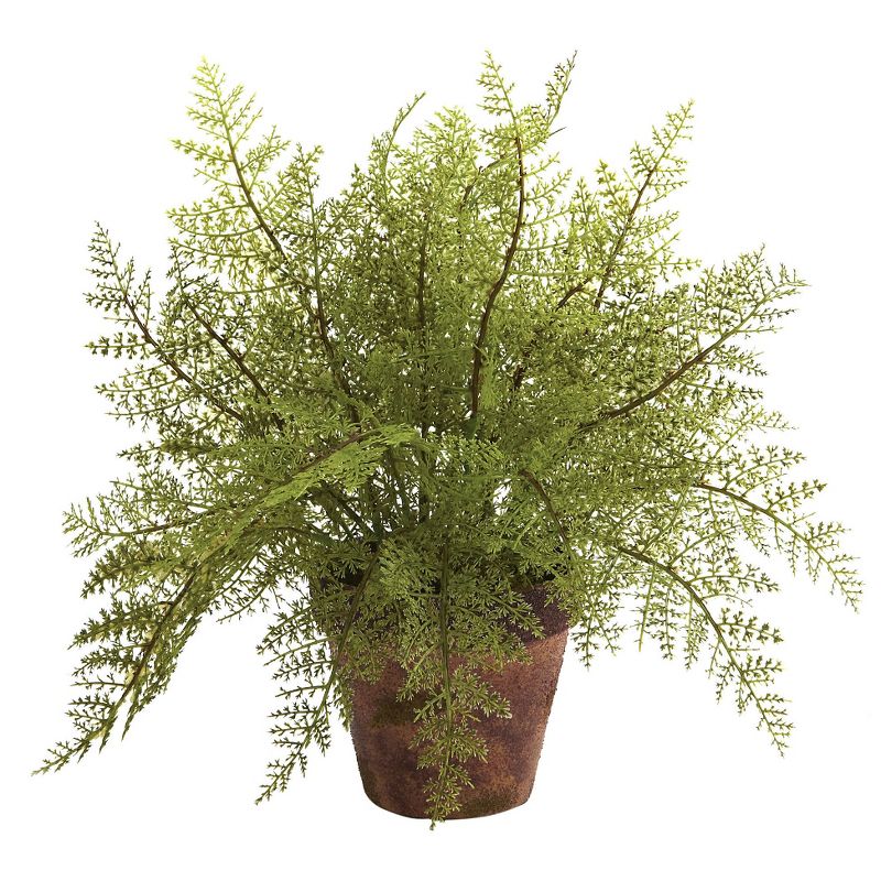 Nearly Natural Fern with Decorative Planter (set of 2), 4 of 5