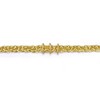 14k Yellow Gold Plated with Cubic Zirconia Triple Circle Round Woven Braided Link Chain Bracelet, Offering a timelles and elegant look? - 3 of 3
