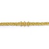 14k Yellow Gold Plated with Cubic Zirconia Triple Circle Round Woven Braided Link Chain Bracelet, Offering a timelles and elegant look? - image 3 of 3