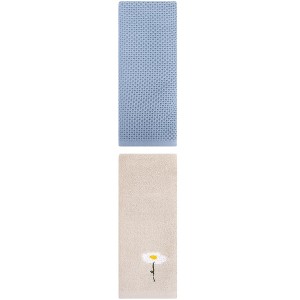 REGALWOVEN Pure Cotton Soft Absorbent Bathroom Hand Towels 13" x 30" 2 Pcs - 1 of 4