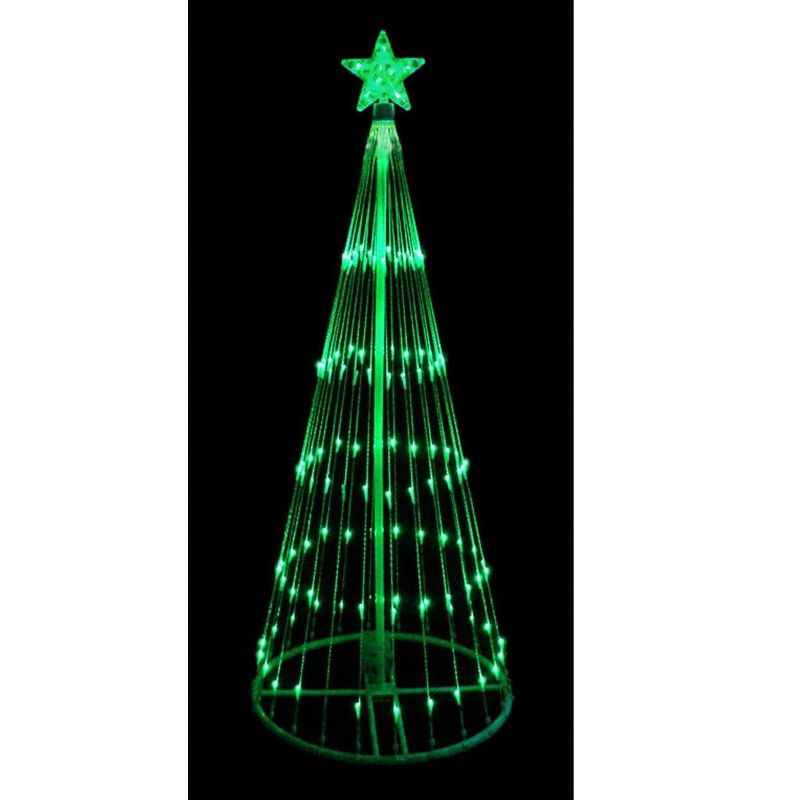 Northlight 6' LED Light Show Cone Christmas Tree Lighted Yard Art Decoration - Green, 2 of 6