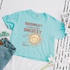 S.W.Smiley Sunshine Society - Women's Boxy Crop Top Graphic T-Shirt - 2 of 4