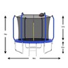 VisioGear Trampoline, Trampoline with Safety Enclosure Net, Trampoline with Basketball Hoop, Blue, 96.06"*96.06"*79.14" - 2 of 4