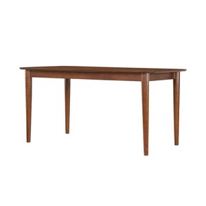 Comfort Pointe Bonito Rectangle Dining Table Walnut Finish: Birch Veneer, Seats 6, Floor Glides - 1 of 4