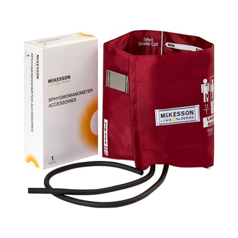 McKesson LUMEON Large Adult Cuff Arm Reusable Blood Pressure Cuff  01-845-12XBD-2GM Red 1 per Box