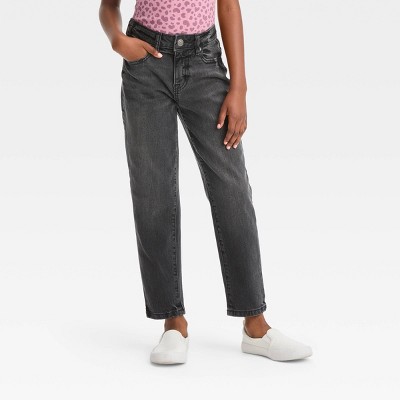 Girls' High-rise Embroidered Ankle Straight Jeans - Cat & Jack™ Blue :  Target