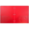 JAM 6pk Heavy Duty 3 Hole Punch 2 Pocket School Presentation Paper Folder Red: Stationery, 100 Sheet Capacity, Non-Pronged - 2 of 4
