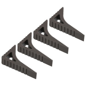 Unique Bargains Rubber Durable Sturdy Non-Slip Heavy Duty Door Stop 4 Pcs - 1 of 4