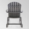 Malibu 2pk Acacia Wood Adirondack Rocking Chair Dark Gray - Christopher Knight Home - 3 of 4