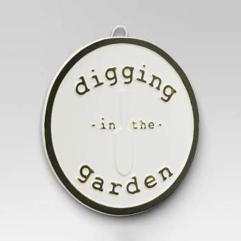 Aluminum Outdoor Patio Garden Sign "Digging in the Garden" - Threshold™
