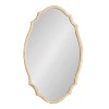 Kate & Laurel All Things Decor 24"x36" Leanna Wood Scalloped Oval Mirror Natural - 4 of 4