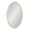 Kate & Laurel All Things Decor 24"x36" Leanna Wood Scalloped Oval Mirror Natural - image 4 of 4