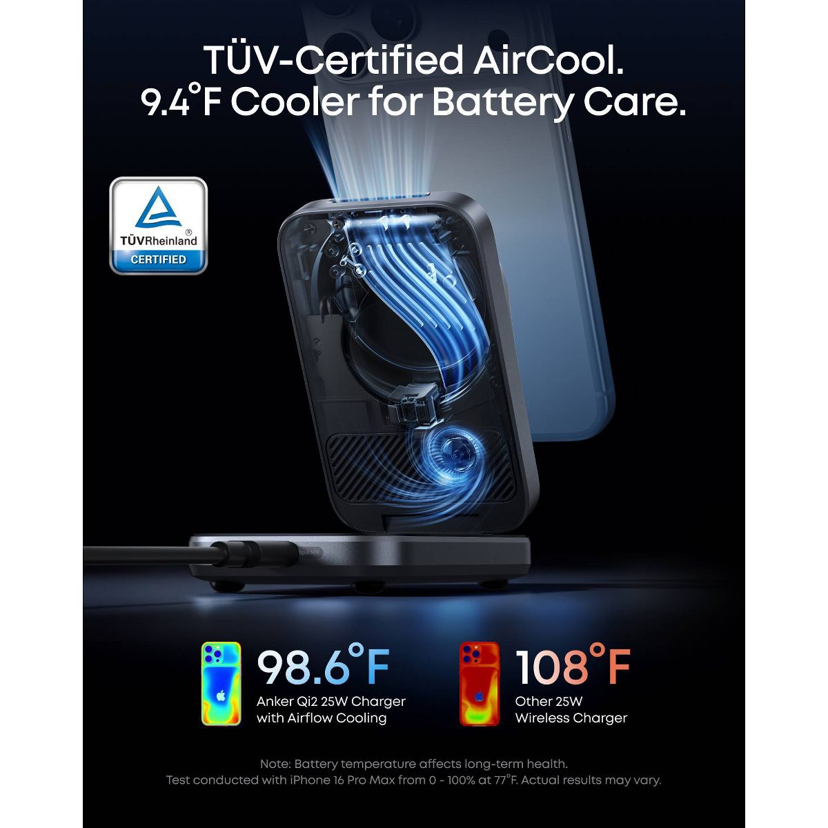 Anker Prime MagGo 3 in 1 Wireless Charging Station with AirCool and Foldable Pad - thumbnail 5