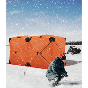 Portable Ice Fishing Tent - Spacious 3 to 4 Person Pop-Up Ice Shack for Winter Fishing - Durable and Weather Resistant - 1 of 4