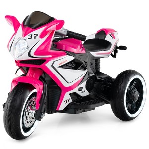 Costway Kids Ride on Motorcycle 6V Battery Powered Mini Electric Motorbike with LED Lights Navy/Pink/Red/Black - 1 of 1