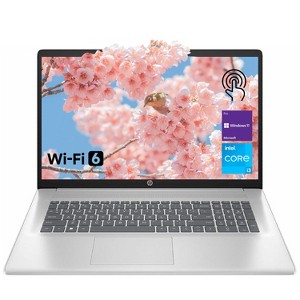 HP Essential 17.3" HD+ Touch Laptop, Intel i3-N305, UHD Graphics, 32GB DDR4, 128GB eMMC + 1TB SSD, Wi-Fi 6, Windows 11 Home, Silver - 1 of 4