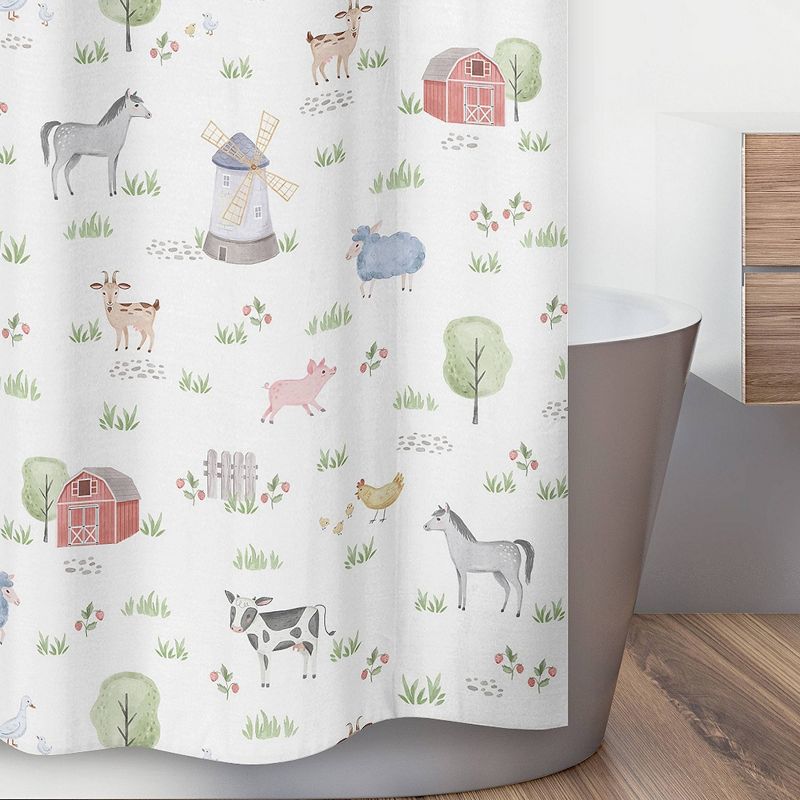 Sweet Jojo Designs On the Farm Kids&#39; Shower Curtain - Sweet Jojo Designs, 4 of 7