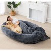 Giant Dog Bed, Human Size Dog Bed for People Doze Off, Napping, Human Dog Sofa Bed, Foldable Lazy Sofa Couch, Plush Dog Bed With Removable Cover - 2 of 4