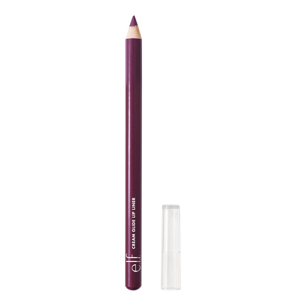 Photos - Lipstick & Lip Gloss ELF e.l.f. Cream Glide Lip Liner - Plum & Get it - 0.03oz Plum & Get It 