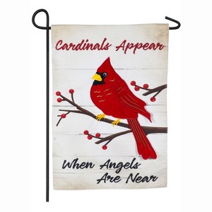 Evergreen Flag When Angels Are Near Garden Linen Flag - 1 of 4
