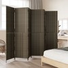 vidaXL Room Divider 6 Panels Gray Poly Rattan - 3 of 4