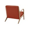 Lyngins Mid-Century Modern Accent Chair, Arm Chair with Solid Rubber Wood Frame (Elm Finish), Comfy Reading Chair/Sofa Chair for Living Room - 4 of 4