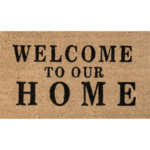 Flash Furniture Harbold 18 X 30 Indoor/outdoor Natural Coir Doormat With  Black Home Sweet Home Message And Non-slip Backing : Target