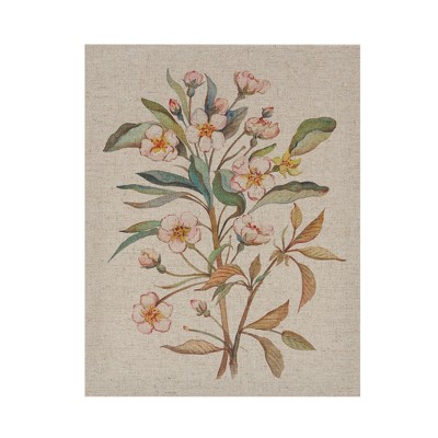 Set of 3 Linen Botanicals Printed Canvas Wall Art