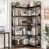 L-Shaped Corner Bookshelf, Beaded Design Bookcase, Industrial Storage Organizer Display Rack for Bedroom Living Room Office - 4 of 4