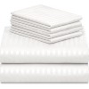 LuxClub 4-7 PC Microfiber Striped Performance Sheet Set, Soft Cooling Eco-Friendly Bed Sheets with 18in Deep Pockets - 4 of 4