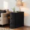 MAYEERTY 23.6"L x 23.6"H x 10.8"W Wood End Table, Narrow Side Table Nightstand with 2 Drawers - 2 of 4